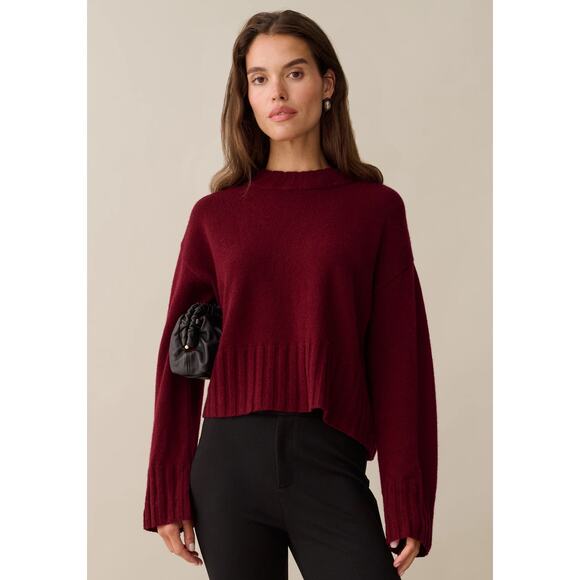 Few Moda Perla Merino Wool Sweater - S - Red - New without tags - Picture 1 of 4